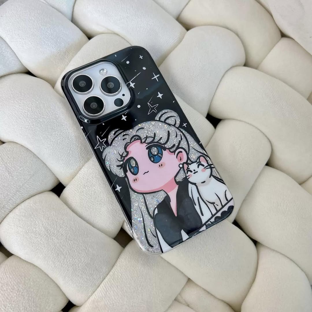 Magical Starry Girl  Case with Glitter Accents