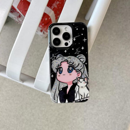 Magical Starry Girl  Case with Glitter Accents