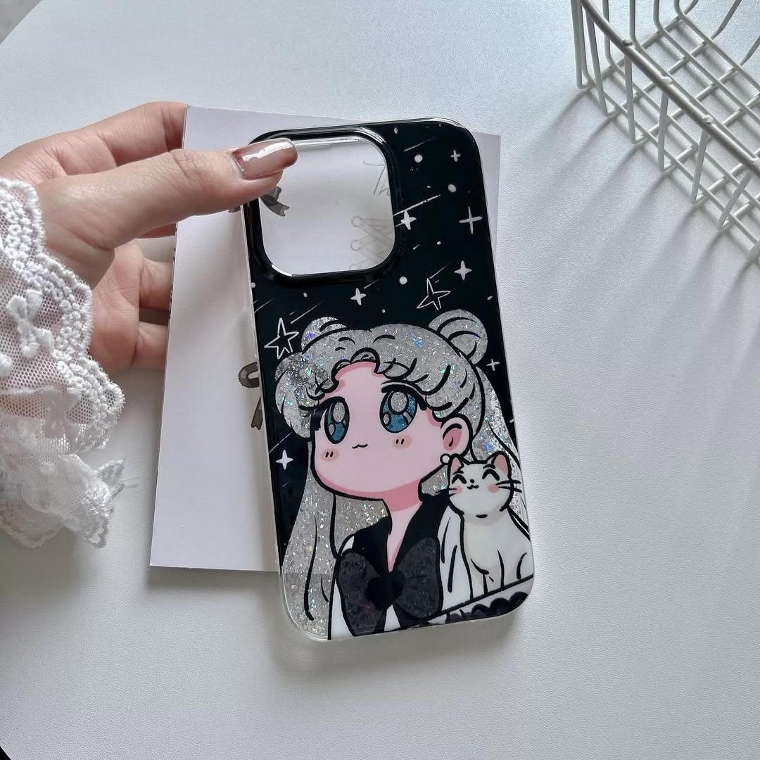 Magical Starry Girl  Case with Glitter Accents