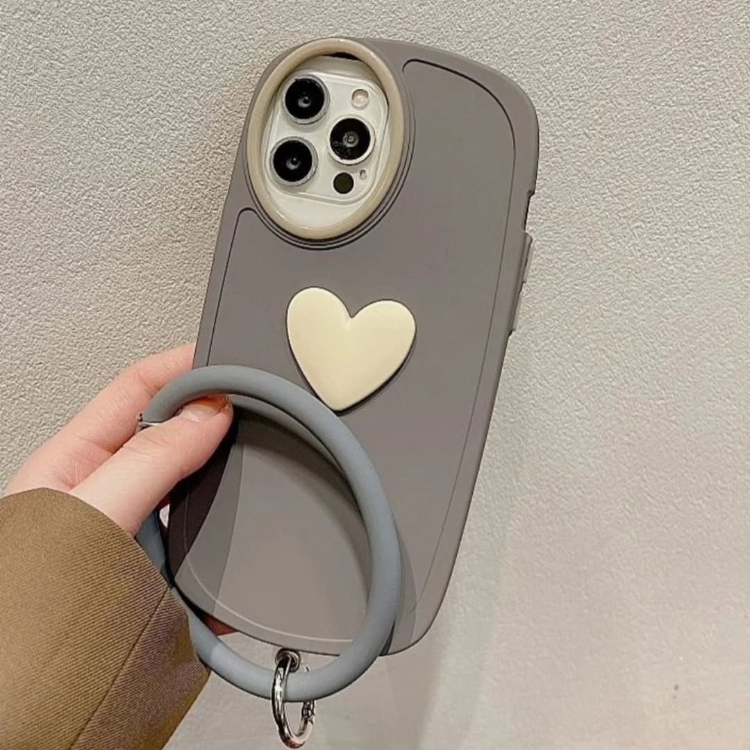 Heart Charm Wrist Ring Phone Case