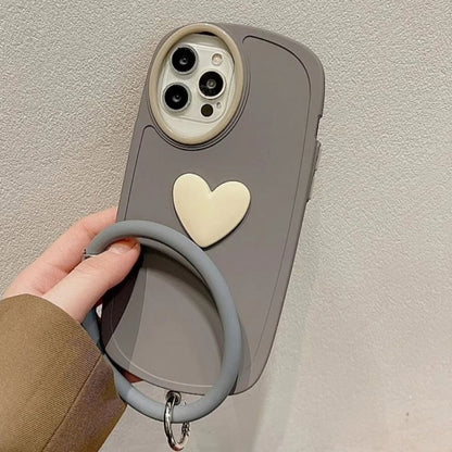 Heart Charm Wrist Ring Phone Case
