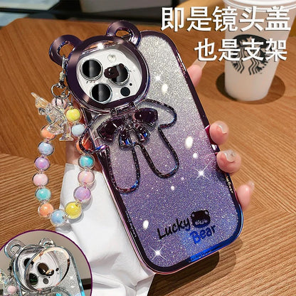 Glam Bunny Flip Mirror Phone Case