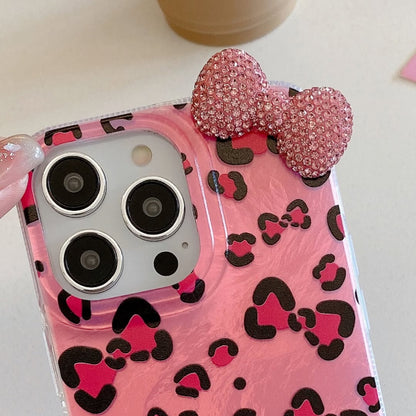 Glam Leopard Bow Phone Case