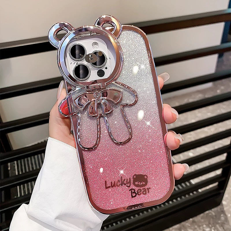 Glam Bunny Flip Mirror Phone Case
