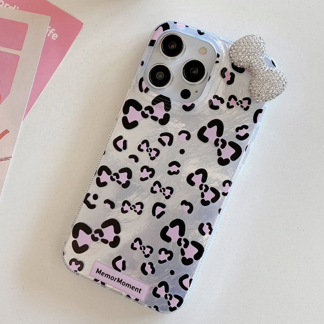 Glam Leopard Bow Phone Case