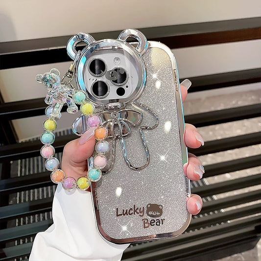 Glam Bunny Flip Mirror Phone Case