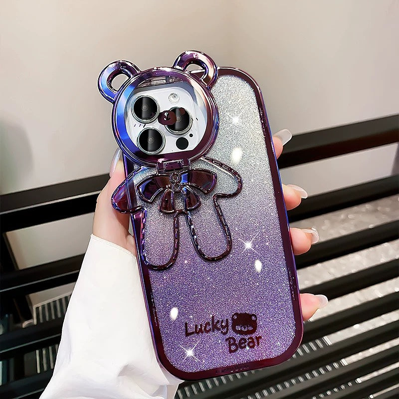 Glam Bunny Flip Mirror Phone Case