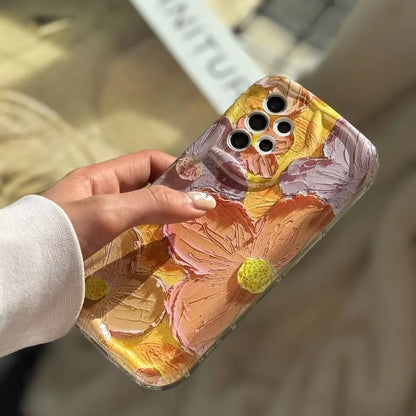 Floral Pattern Strap Phone Case