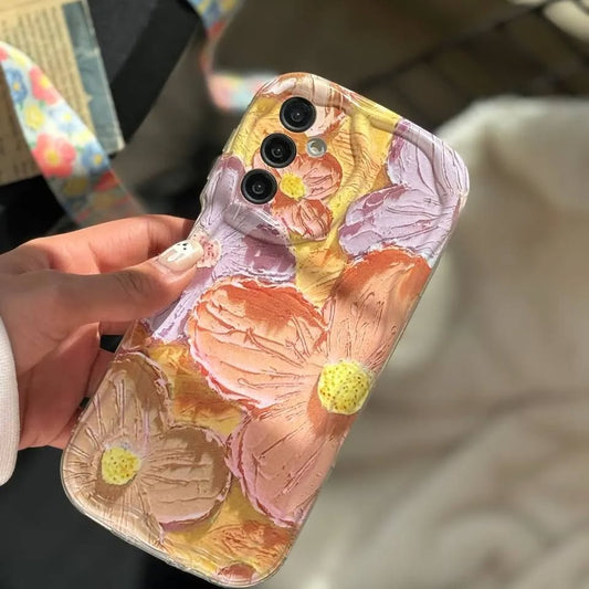 Floral Pattern Strap Phone Case