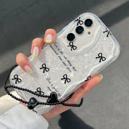 Marble Bow Case with Strap - Samsung