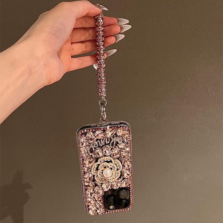 Luxury Crystal Camelia Phone Case