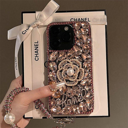 Luxury Crystal Camelia Phone Case