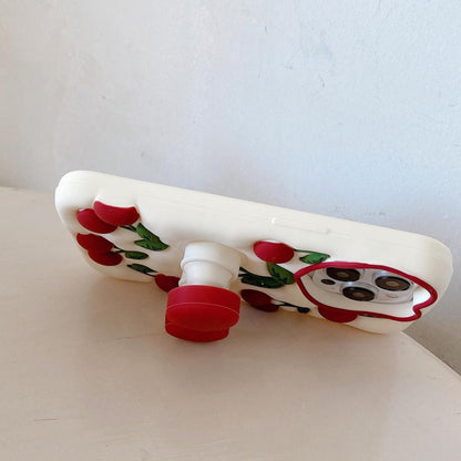 Red Cherry Holder Case