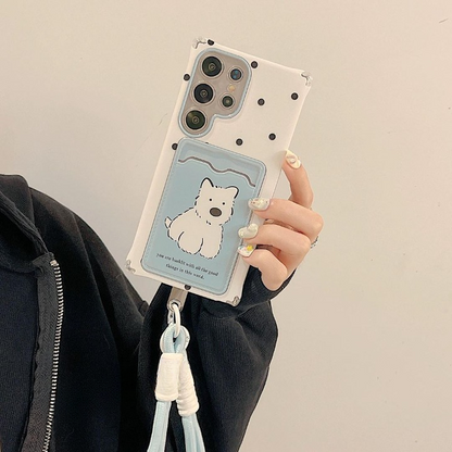 Polka Pup Cardholder Case - Samsung