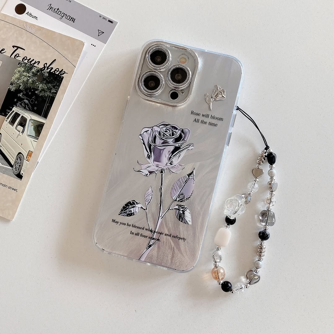 Luxury Aesthetic Blooming Rose Case