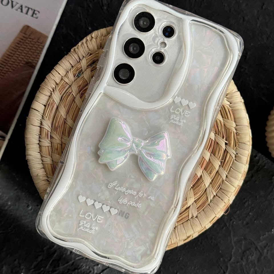 Elegant White Bow Case - Samsung