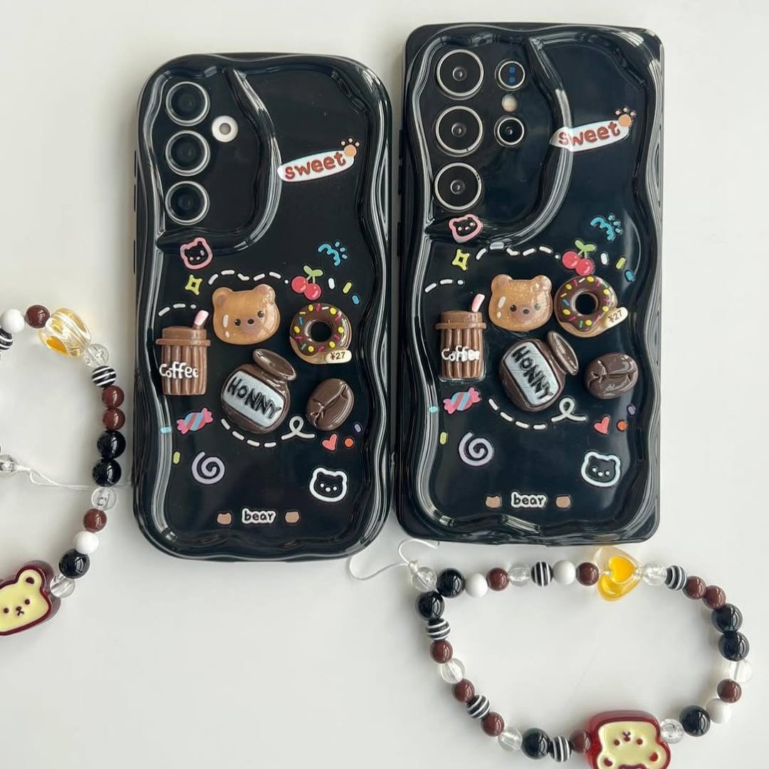 Sweet Bear Case with Charm - Samsung