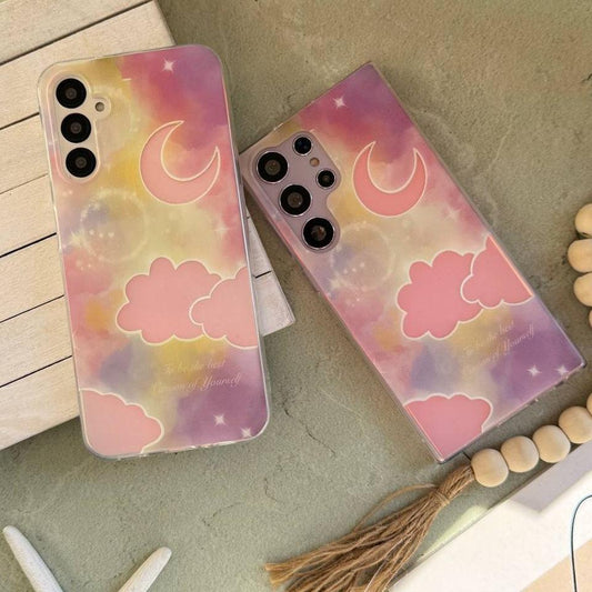 Colorful Moon and Cloud Case - Samsung