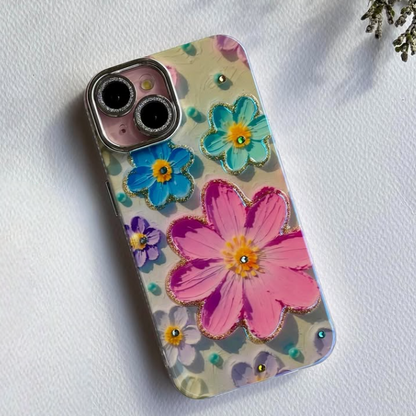 Shimmering Blooms Floral Phone Case