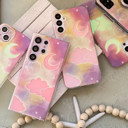 Colorful Moon and Cloud Case - Samsung