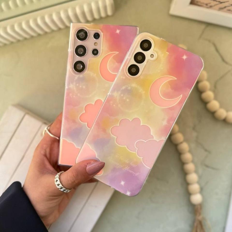 Colorful Moon and Cloud Case - Samsung