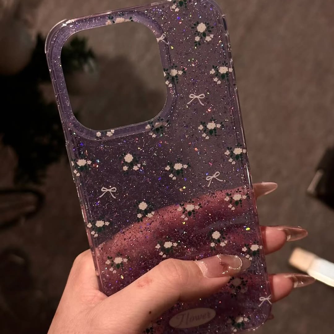 Glitter Bow Case with Charm