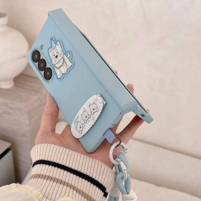 Cute Puppy Fold Case - Samsung