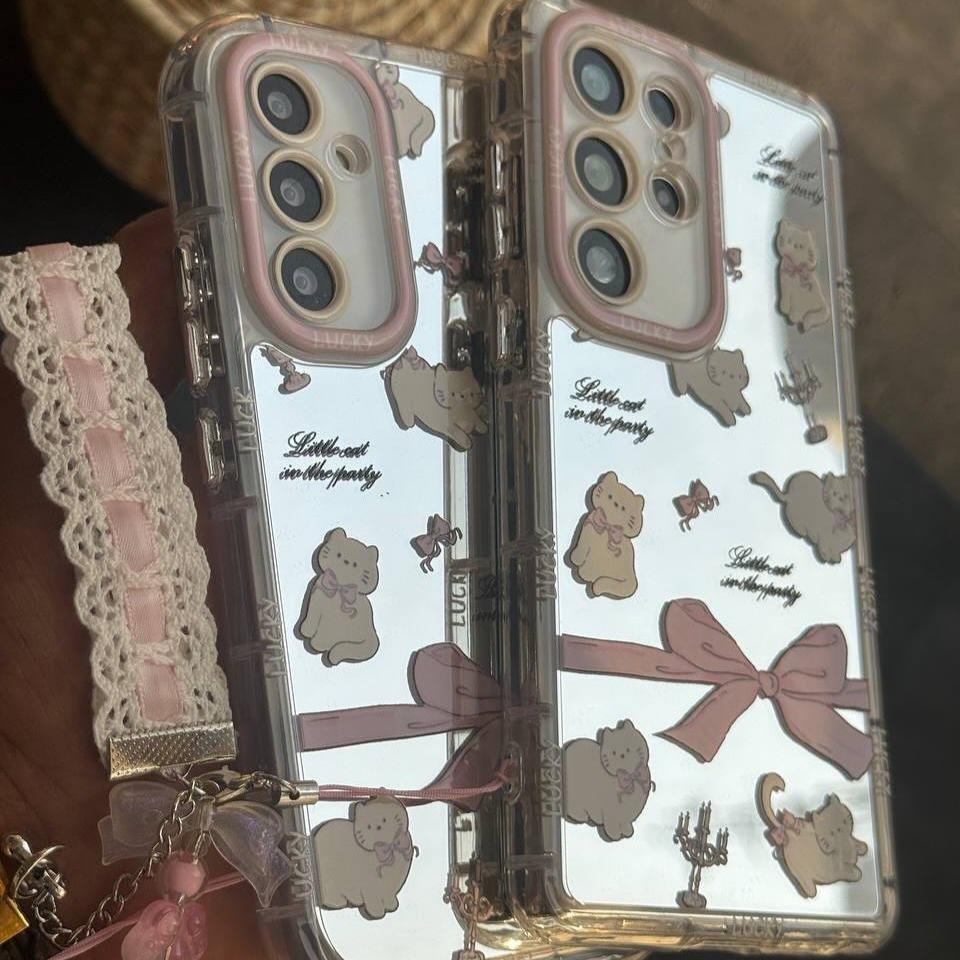 Cute Cat and Bow Case - Samsung