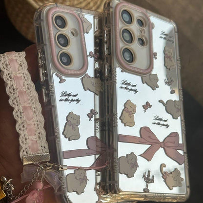 Cute Cat and Bow Case - Samsung