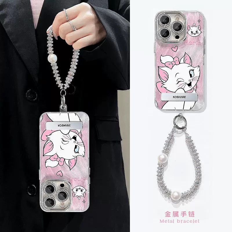 Kitty Charm Pearl Bracelet Case