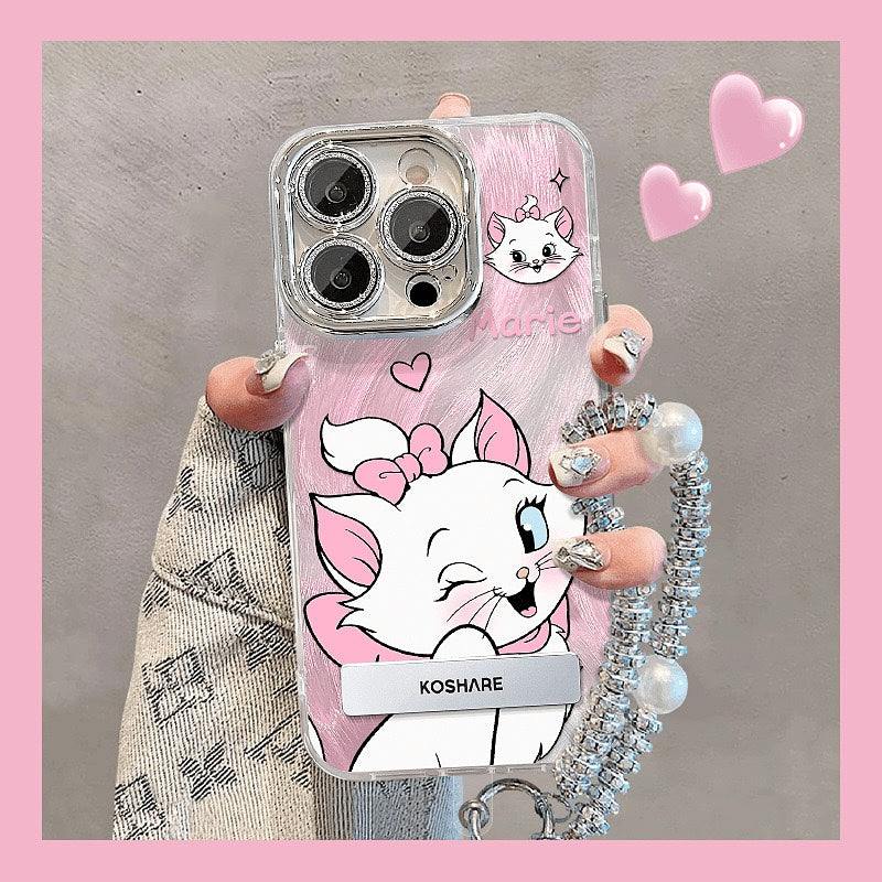 Kitty Charm Pearl Bracelet Case