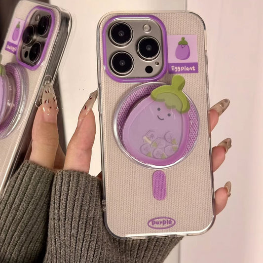 Cheerful Eggplant Phone Case