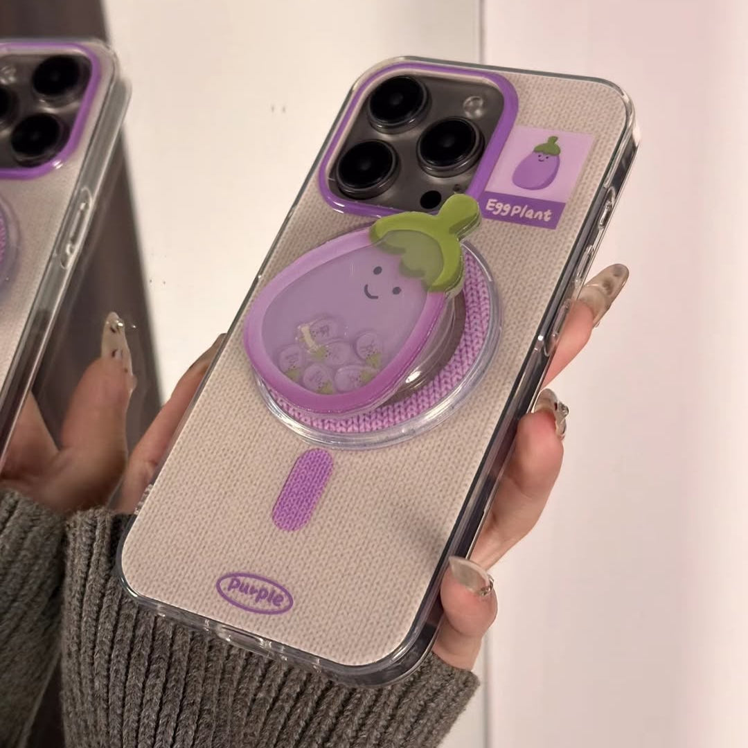 Cheerful Eggplant Phone Case