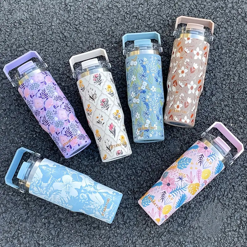 Luxury Floral Stainless Steel Insulated Tumbler