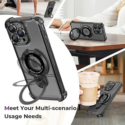 Luxury Plating Magnetic Bracket Case - iPhone