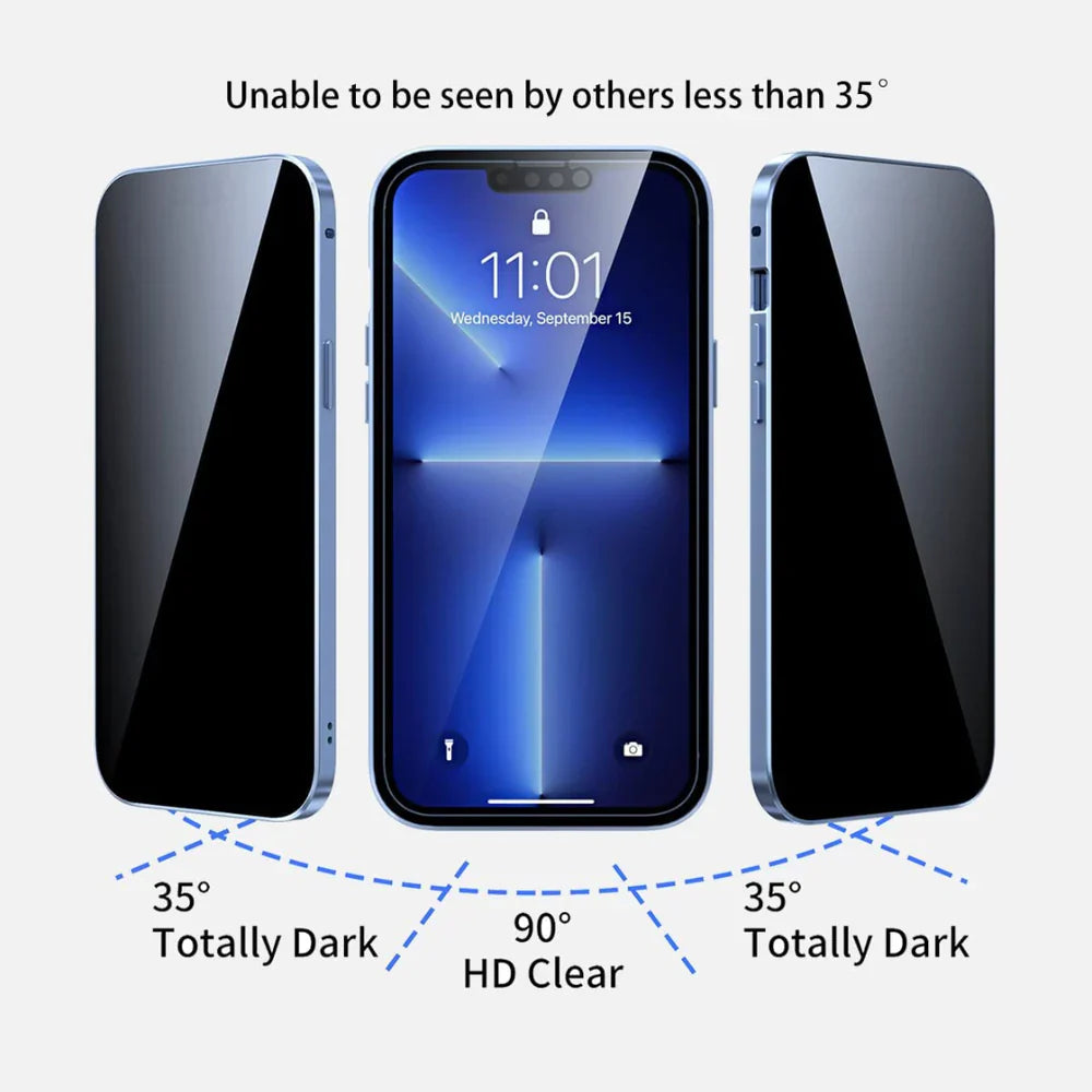 Privacy Shield Dual Magnetic Glass Case - iPhone