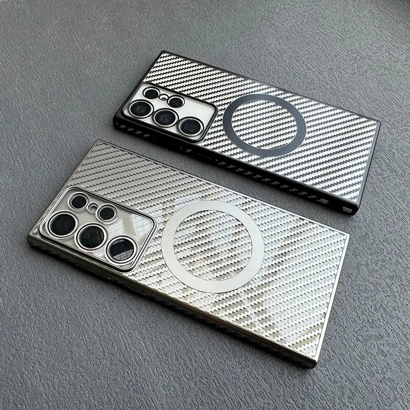 Business Clear Carbon Fiber MagSafe Case - Samsung