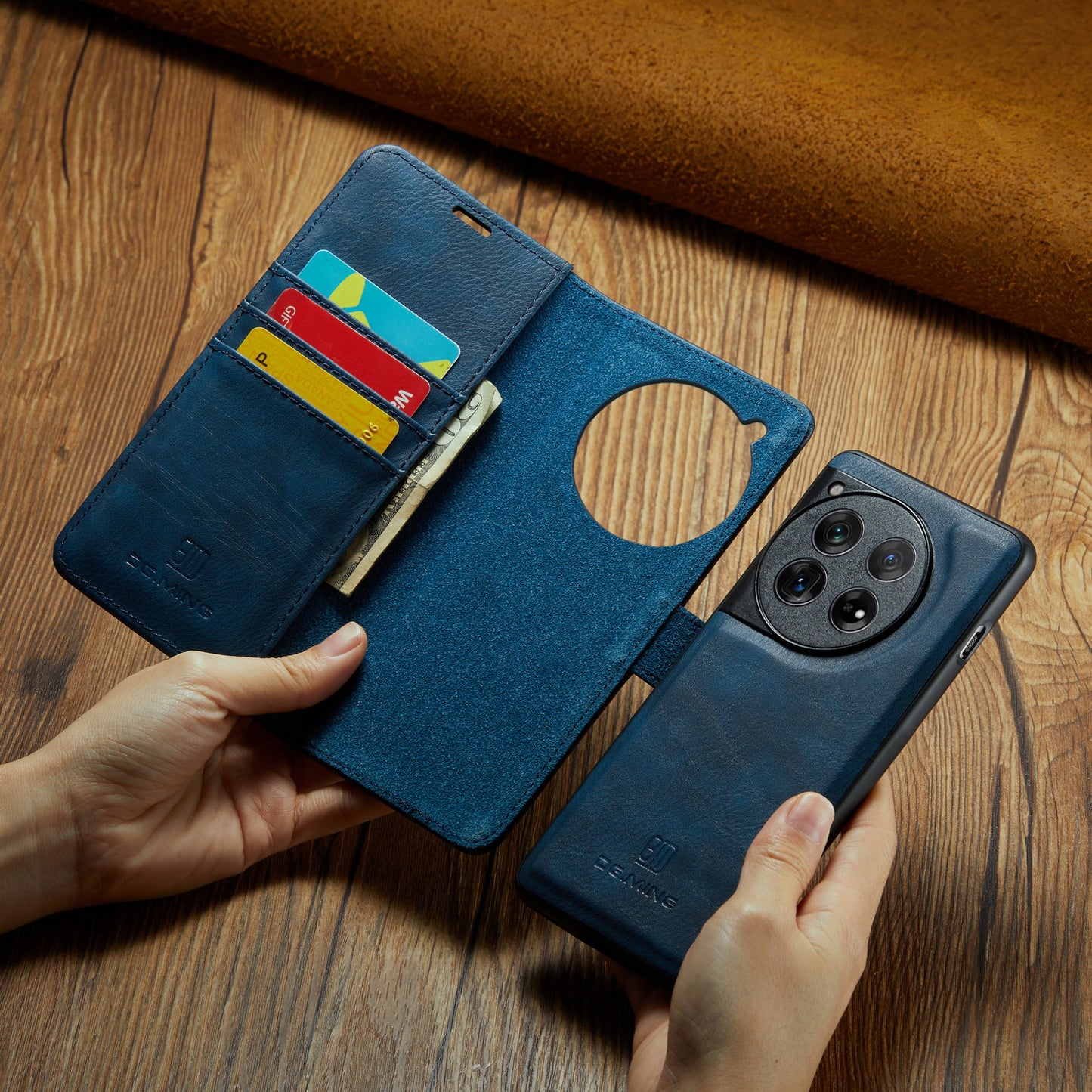 Pristine Detachable Leather Wallet Case - OnePlus