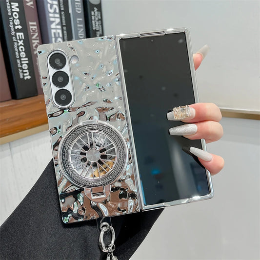 Glossy Gyroscope Kickstand Case with Charm - Samsung