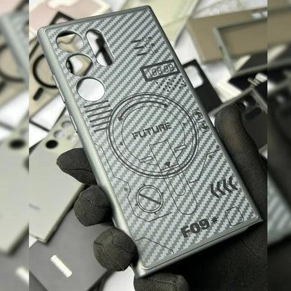 Stealth Armor Futuristic Carbon Fiber Case - Samsung