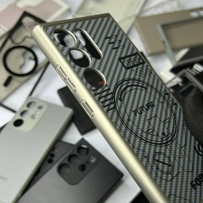 Stealth Armor Futuristic Carbon Fiber Case - Samsung