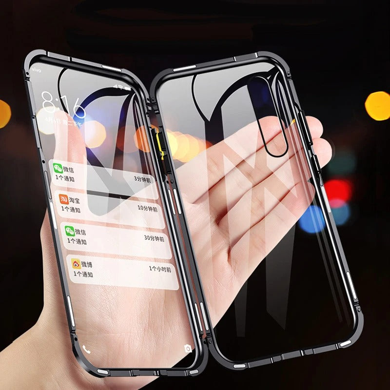 360° Metal Magnetic Double Side Glass Case - Vivo