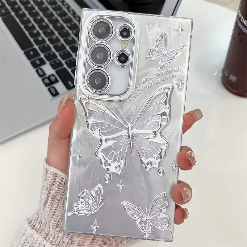 Silver Wings Butterfly Phone Case - Samsung