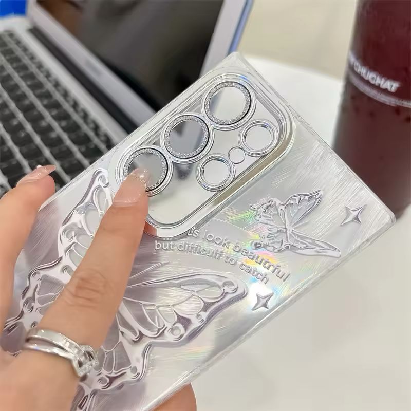 Silver Wings Butterfly Phone Case - Samsung