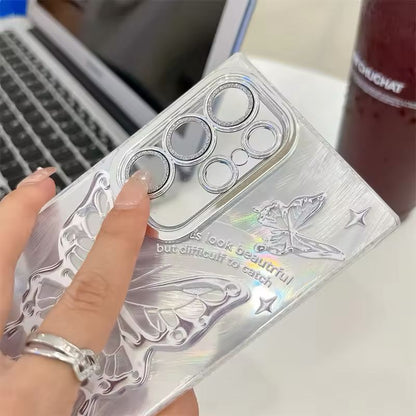 Silver Wings Butterfly Phone Case - Samsung