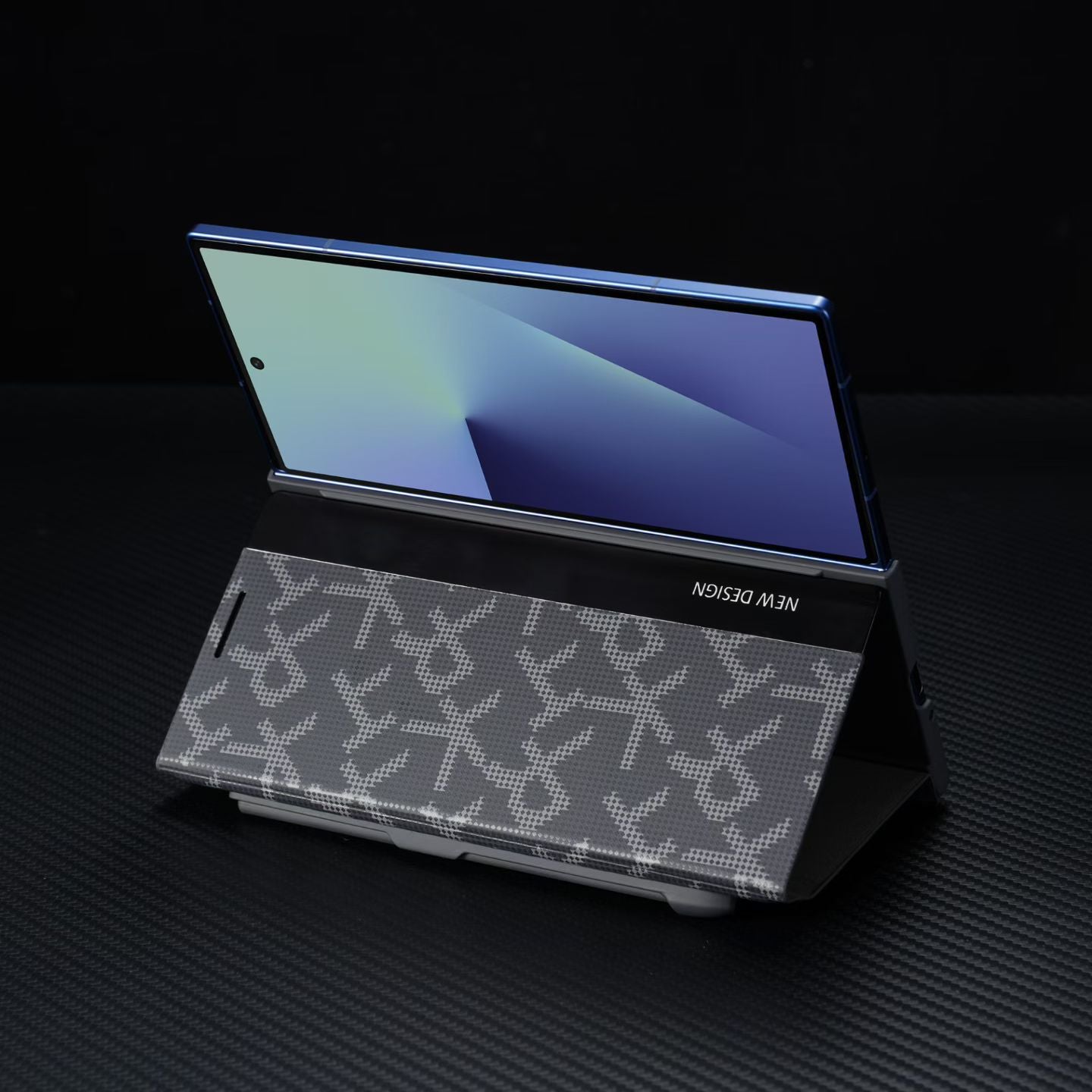Signature Matrix Code Leather Case