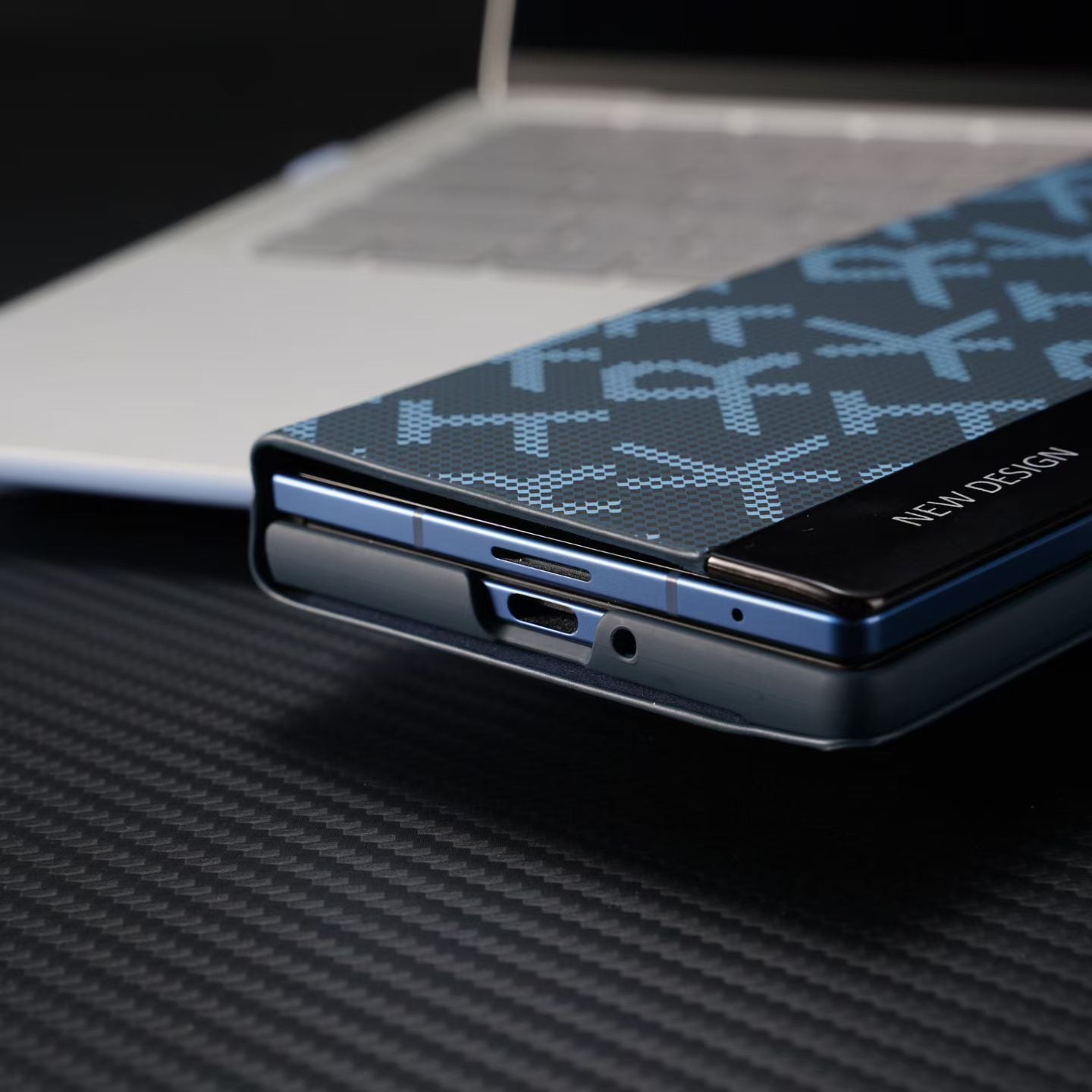 Signature Matrix Code Leather Case