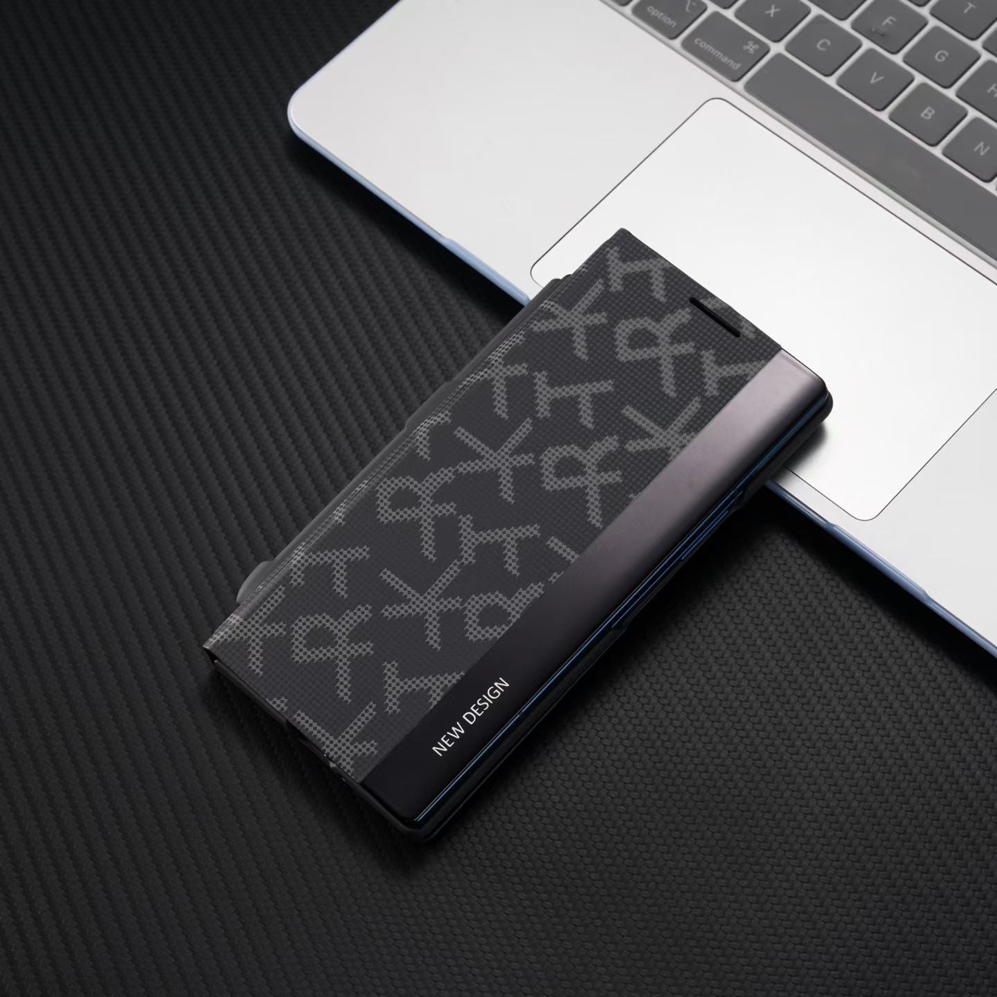 Signature Matrix Code Leather Case