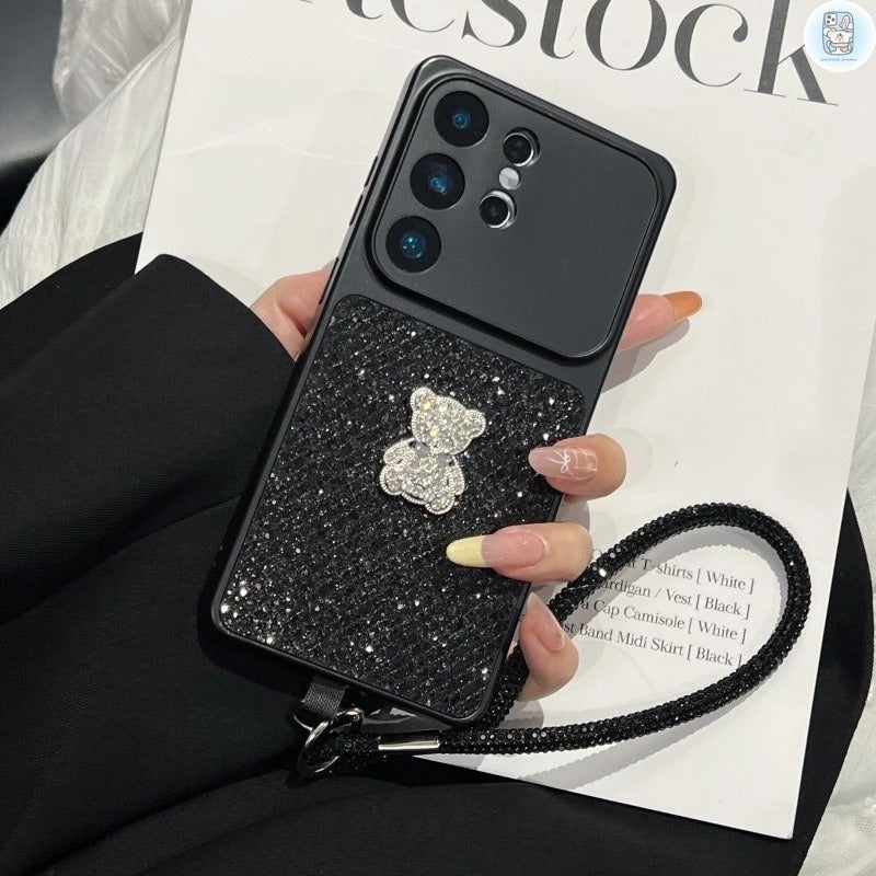 Diamond Teddy Charm Case