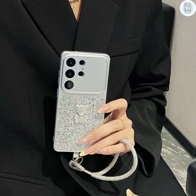 Diamond Teddy Charm Case